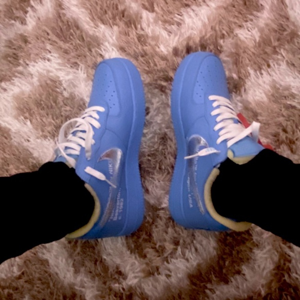 Air Force 1 Low "MCA" sneakers (Size 8.5) Color- Blue,white,silver and red